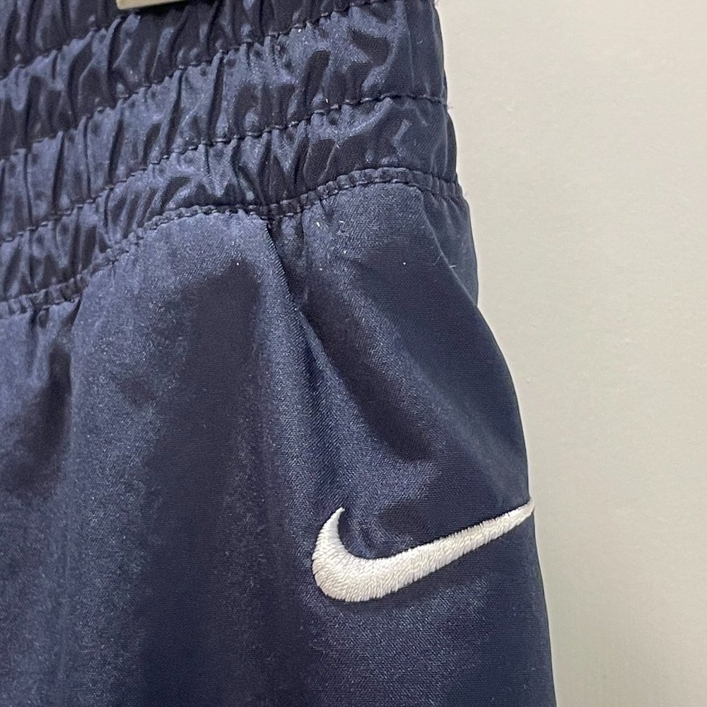 EUC Nike Track Pants, Low-Rise, Elastic/Drawstring, Zippered Legs, Navy, Small - Picture 3 of 11